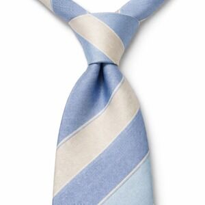 Claybrooke Necktie Men OS Blue Striped Tie Textured Preppy Ivy Spring Wedding